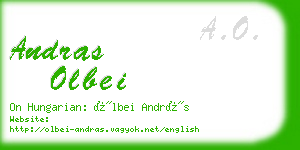 andras olbei business card